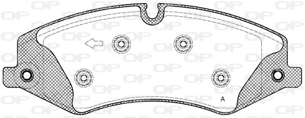 OPEN PARTS Комплект тормозных колодок, дисковый тормоз BPA1409.10